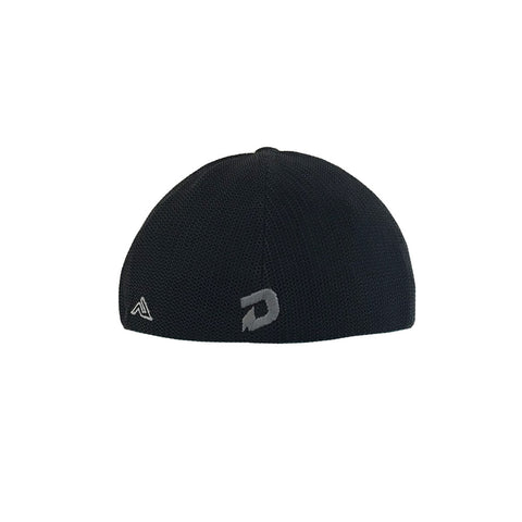 DeMarini USA Flexfit Hat (DeMarini D) - Black/Charcoal