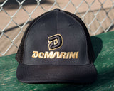 DeMarini Stacked D Flexfit Hat - Black/Gold