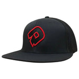 DeMarini D Flexfit Flat Bill Hat - Black/Red